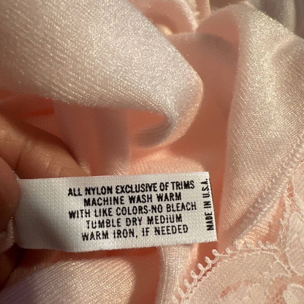 Shadowline Cuddlemere Nylon Fabric Lingerie‎ Nightgown Medium Pink NWT - Picture 8 of 10